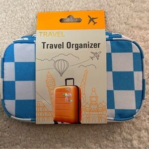 Revo Intl. Travel Organizer Blue & White Checkered Design
